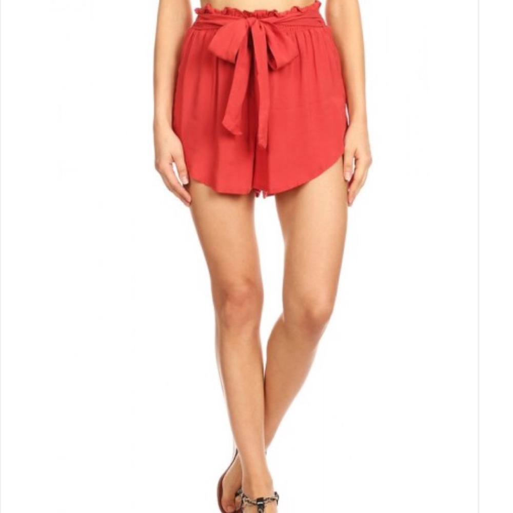 NWT! Dainty Paperbag Shorts in Spice